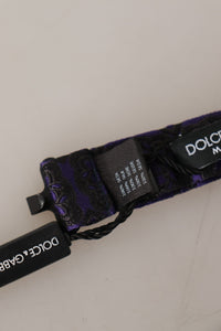 Dolce & Gabbana Dolce & Gabbana Blue Geometric Silk Adjustable Neck Papillon Men's Tie