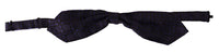 Dolce & Gabbana Dolce & Gabbana Blue Geometric Silk Adjustable Neck Papillon Men's Tie