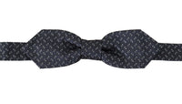 Dolce & Gabbana Dolce & Gabbana Blue Gray Polka Dot 100% Silk Neck Papillon Men's Tie