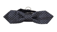Dolce & Gabbana Dolce & Gabbana Blue Gray Polka Dot 100% Silk Neck Papillon Men's Tie