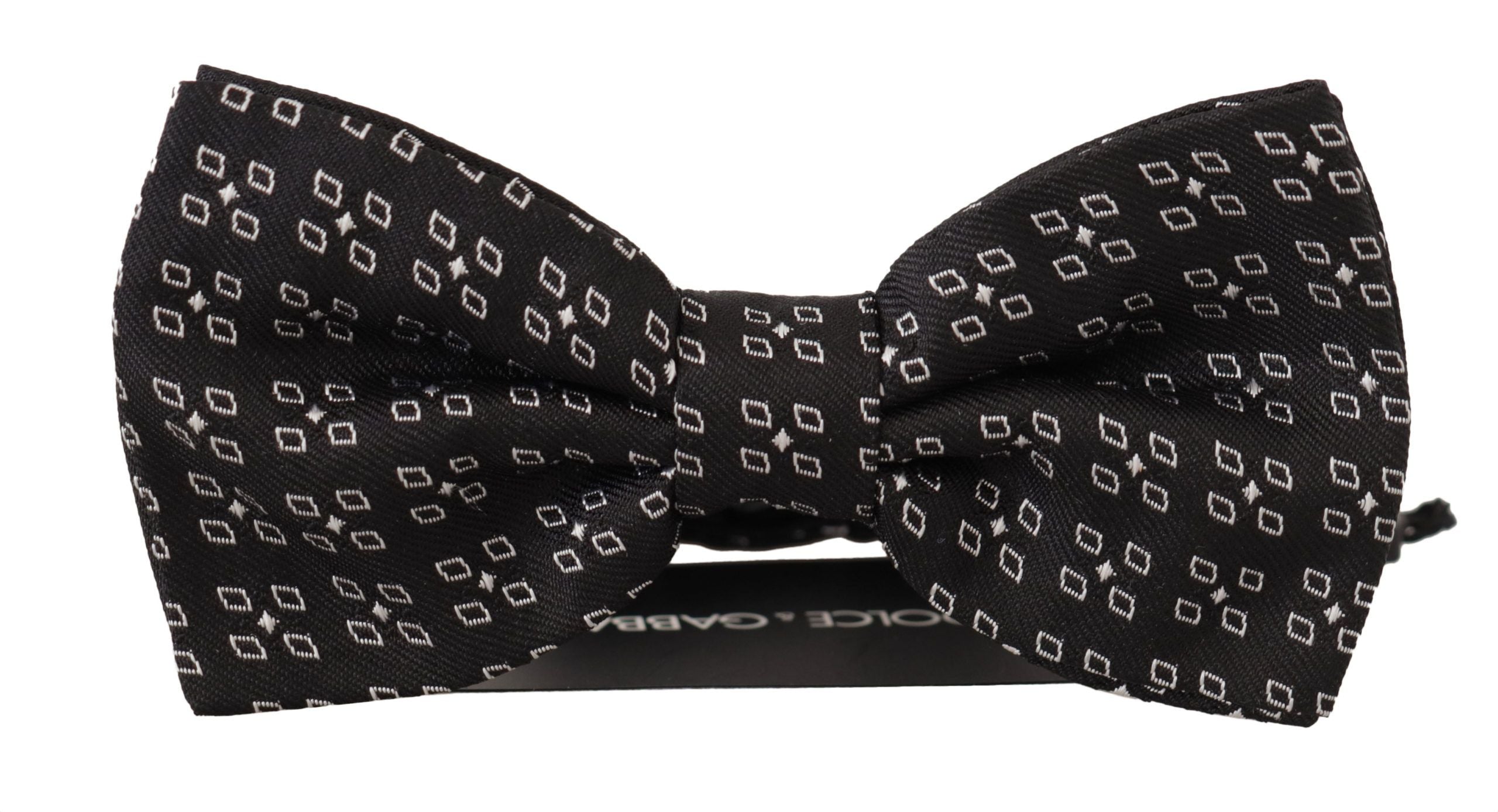 Dolce & Gabbana Dolce & Gabbana Black White Polka Dot 100% Silk Neck Papillon Men's Tie