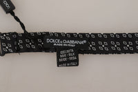 Dolce & Gabbana Dolce & Gabbana Black White Polka Dot 100% Silk Neck Papillon Men's Tie