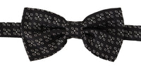 Dolce & Gabbana Dolce & Gabbana Black White Polka Dot 100% Silk Neck Papillon Men's Tie