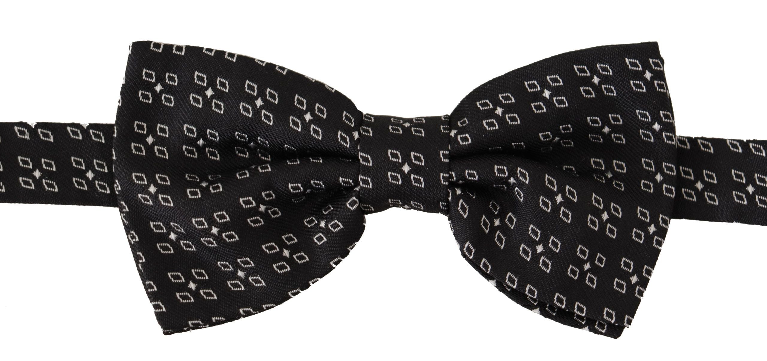 Dolce & Gabbana Dolce & Gabbana Black White Polka Dot 100% Silk Neck Papillon Men's Tie