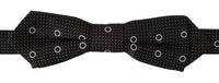 Dolce & Gabbana Dolce & Gabbana Black White Polka Dot 100% Silk Neck Papillon Men's Tie