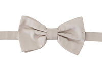 Dolce & Gabbana Dolce & Gabbana Gray 100% Silk Adjustable Neck Papillon Men's Tie