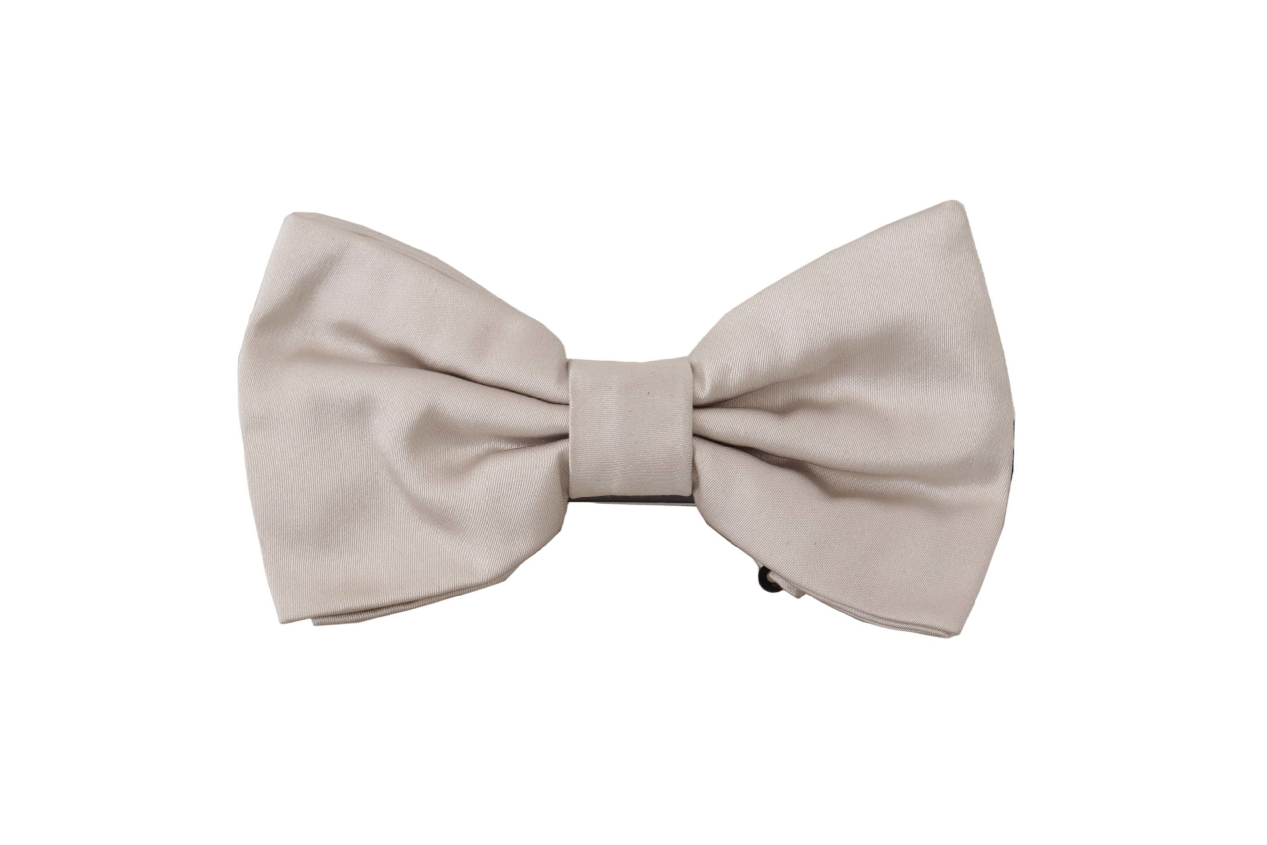 Dolce & Gabbana Dolce & Gabbana Gray 100% Silk Adjustable Neck Papillon Men's Tie
