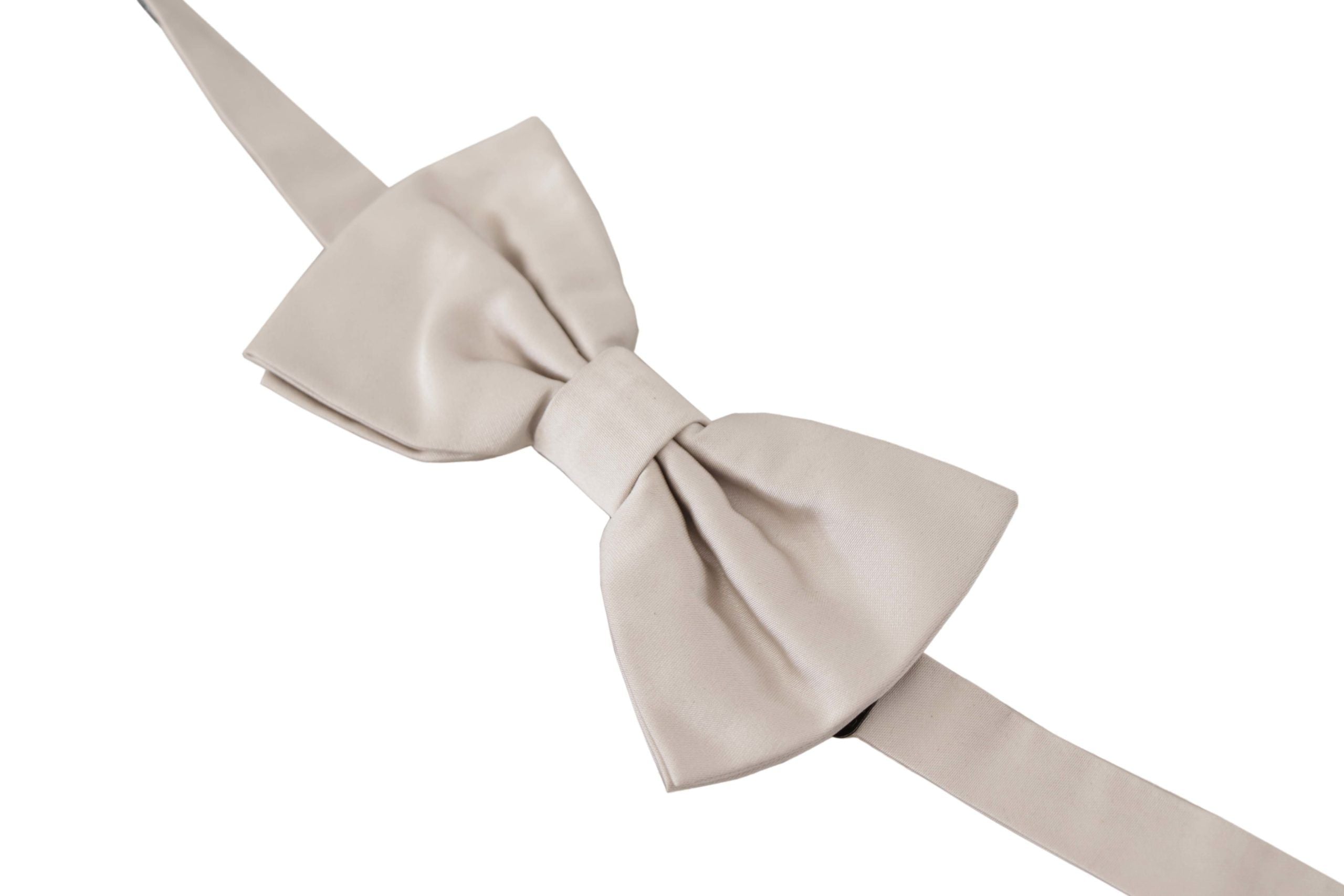 Dolce & Gabbana Dolce & Gabbana Gray 100% Silk Adjustable Neck Papillon Men's Tie