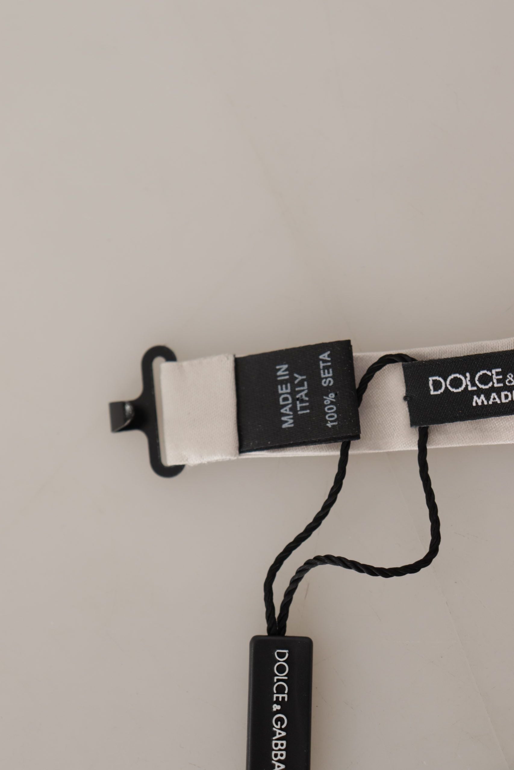 Dolce & Gabbana Dolce & Gabbana Gray 100% Silk Adjustable Neck Papillon Men's Tie
