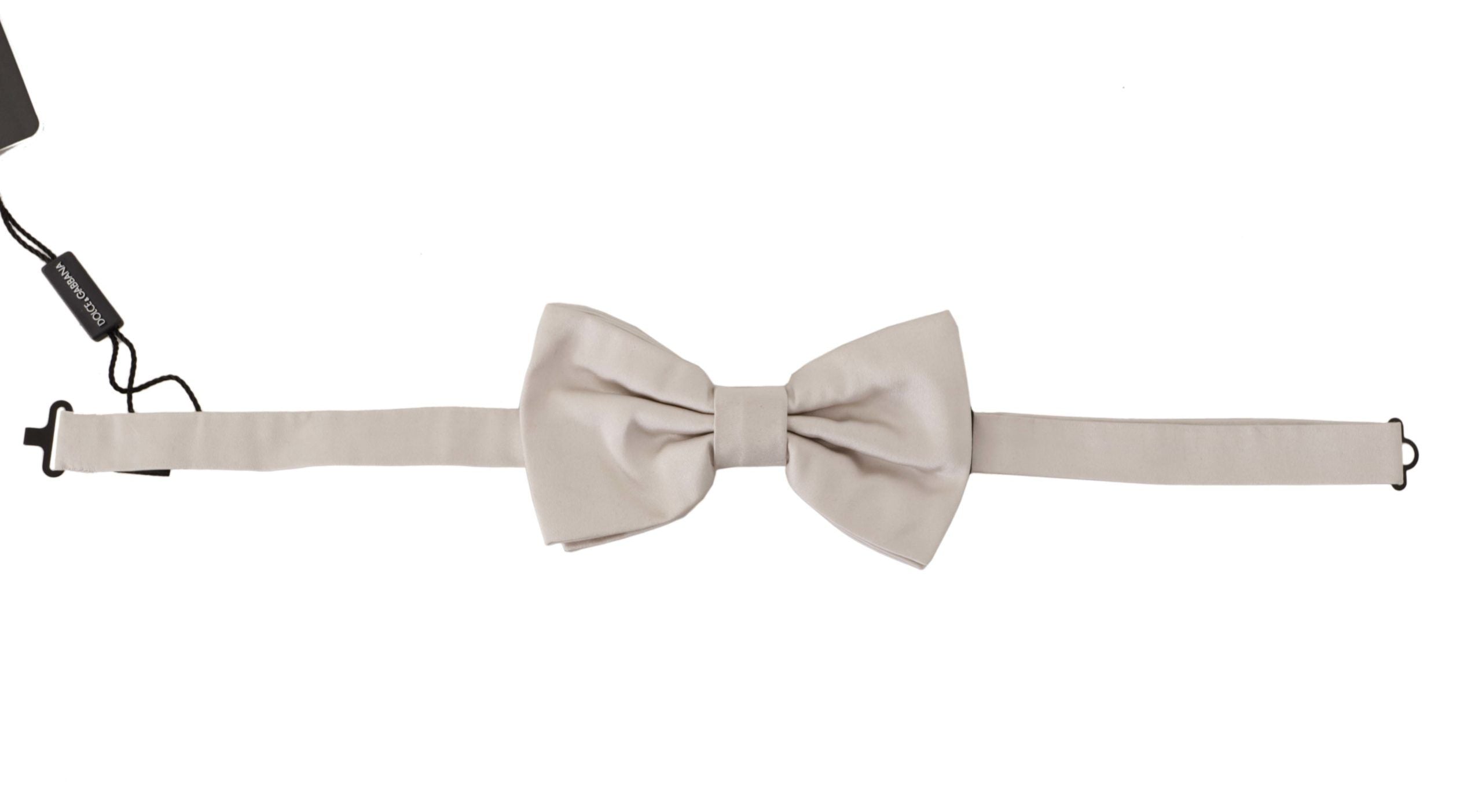 Dolce & Gabbana Dolce & Gabbana Gray 100% Silk Adjustable Neck Papillon Men's Tie