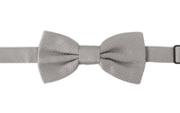 Dolce & Gabbana Dolce & Gabbana Gray 100% Silk Adjustable Neck Papillon Men's Tie