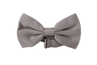 Dolce & Gabbana Dolce & Gabbana Gray 100% Silk Adjustable Neck Papillon Men's Tie