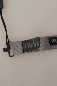 Dolce & Gabbana Dolce & Gabbana Gray 100% Silk Adjustable Neck Papillon Men's Tie