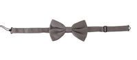Dolce & Gabbana Dolce & Gabbana Gray 100% Silk Adjustable Neck Papillon Men's Tie