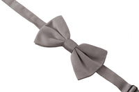 Dolce & Gabbana Dolce & Gabbana Gray 100% Silk Adjustable Neck Papillon Men's Tie