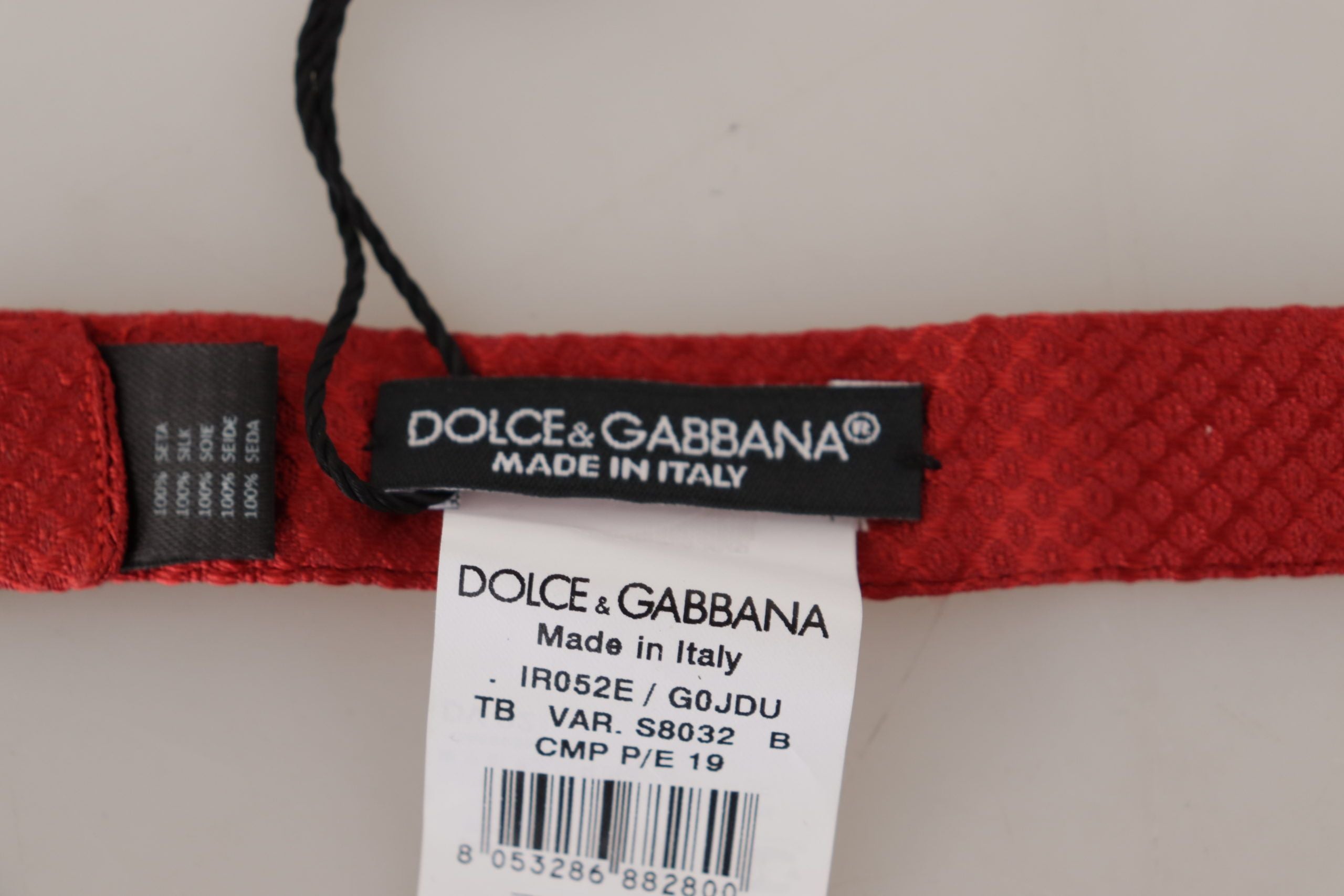 Dolce & Gabbana Dolce & Gabbana Red 100% Silk Adjustable Neck Papillon Men's Tie