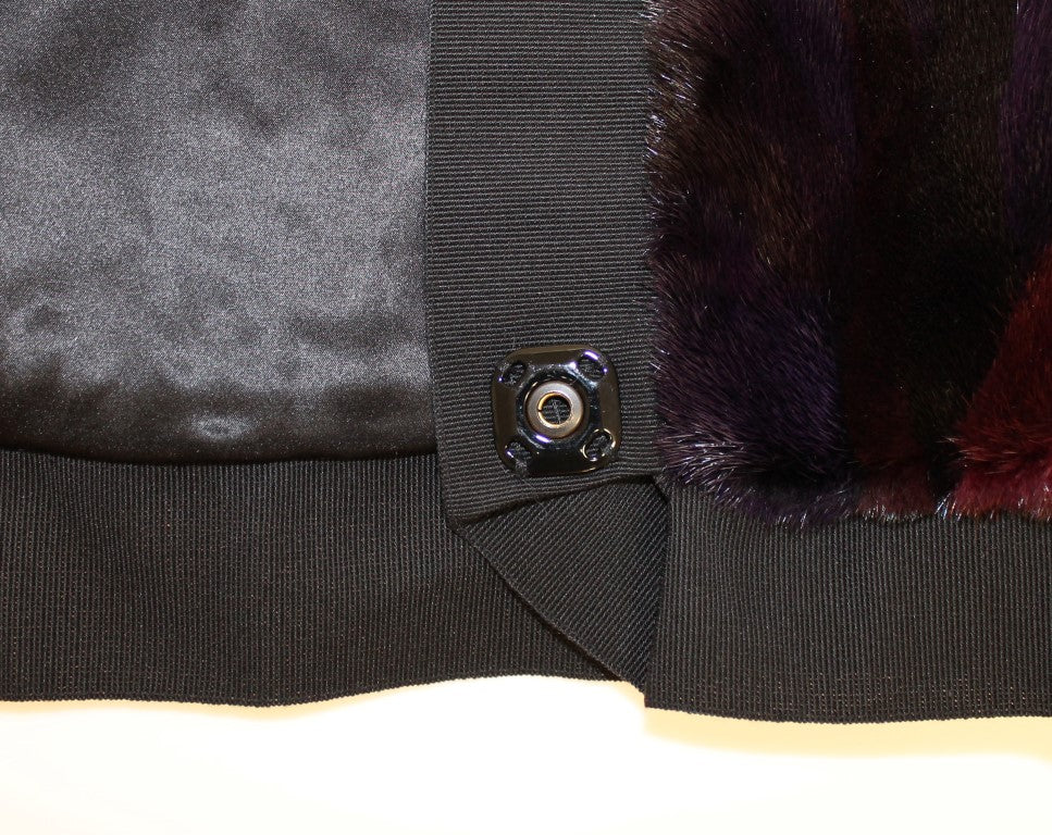 Dolce & Gabbana Exquisite Purple MINK Fur Scarf Women's Wrap