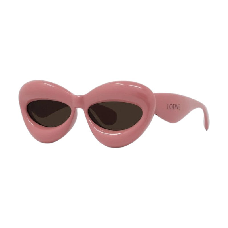 Loewe Sunglasses Cat Eye Full Rim, Shiny Pink Frame and Brown Lens LW40097I72E