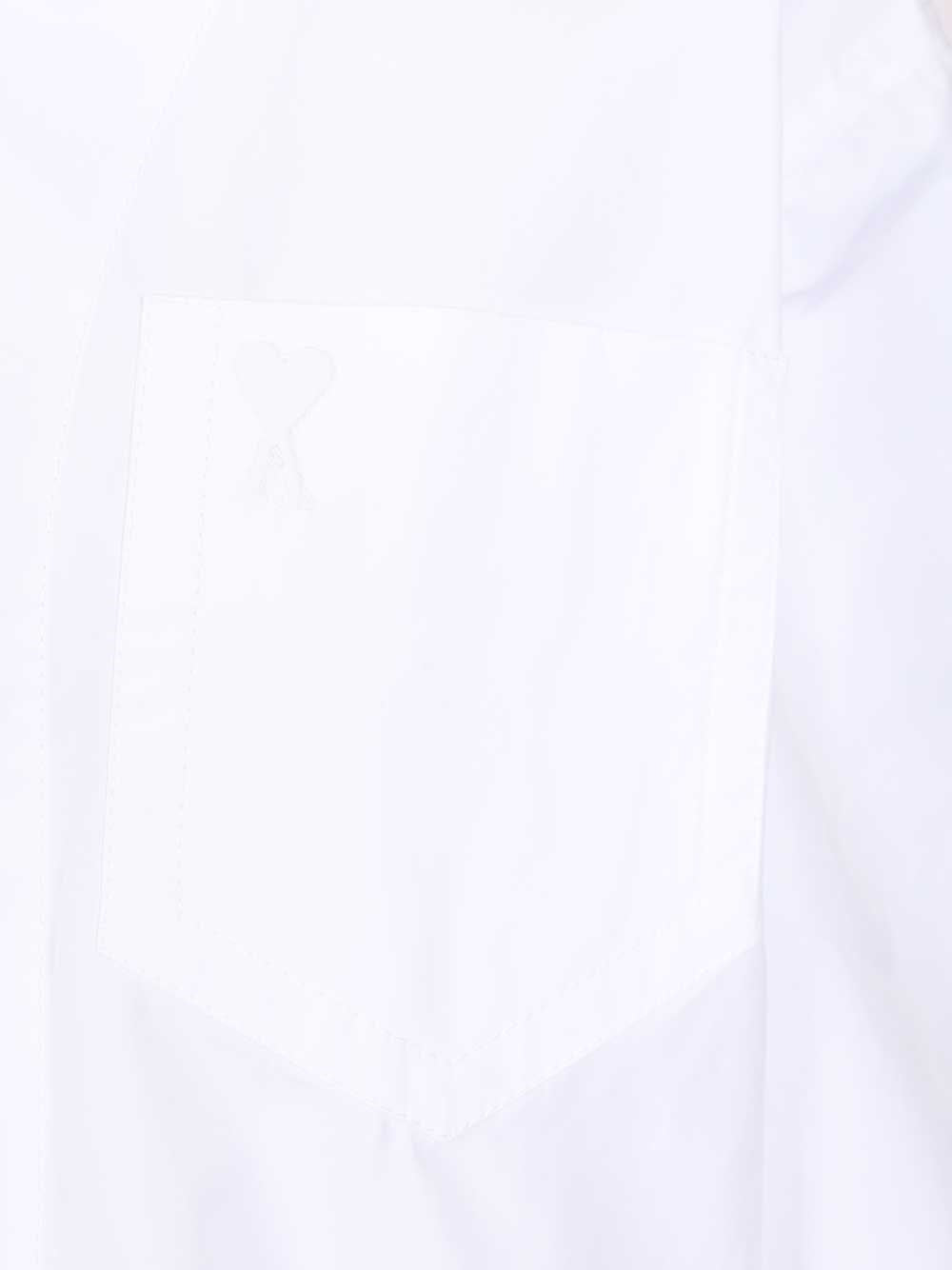 Ami Women Short-Sleeved Poplin Shirt