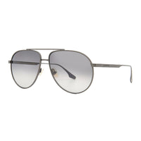 Victoria Beckham Sunglasses Aviator Full Rim, Silver Frame and Brown Lens VB242S042