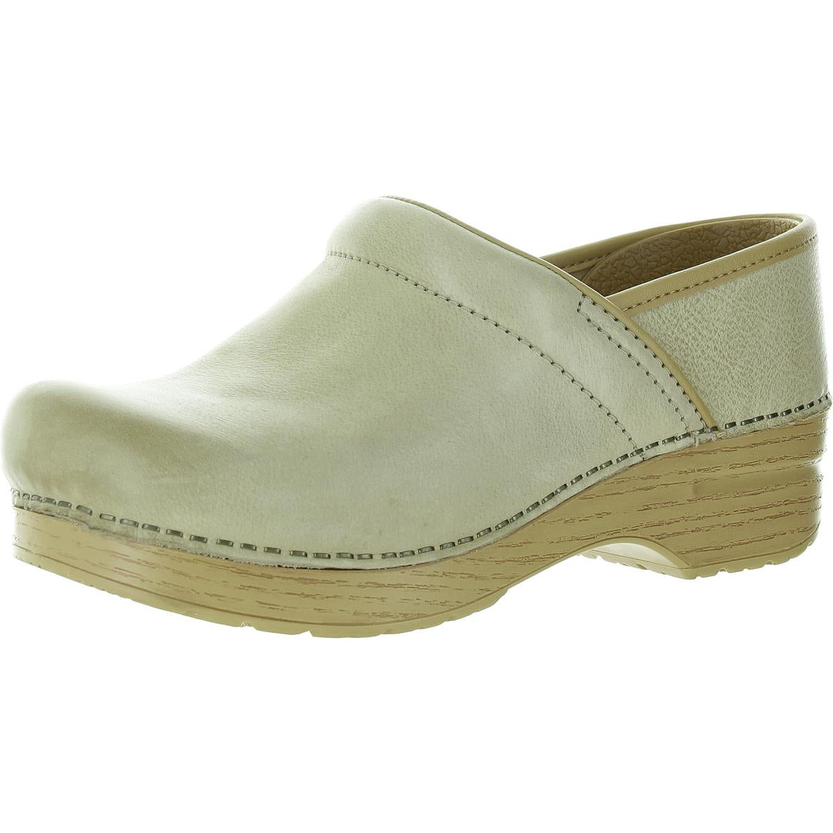 Womens Solid Leather Clogs