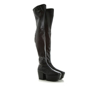 Prada Leather Platform Boots Women