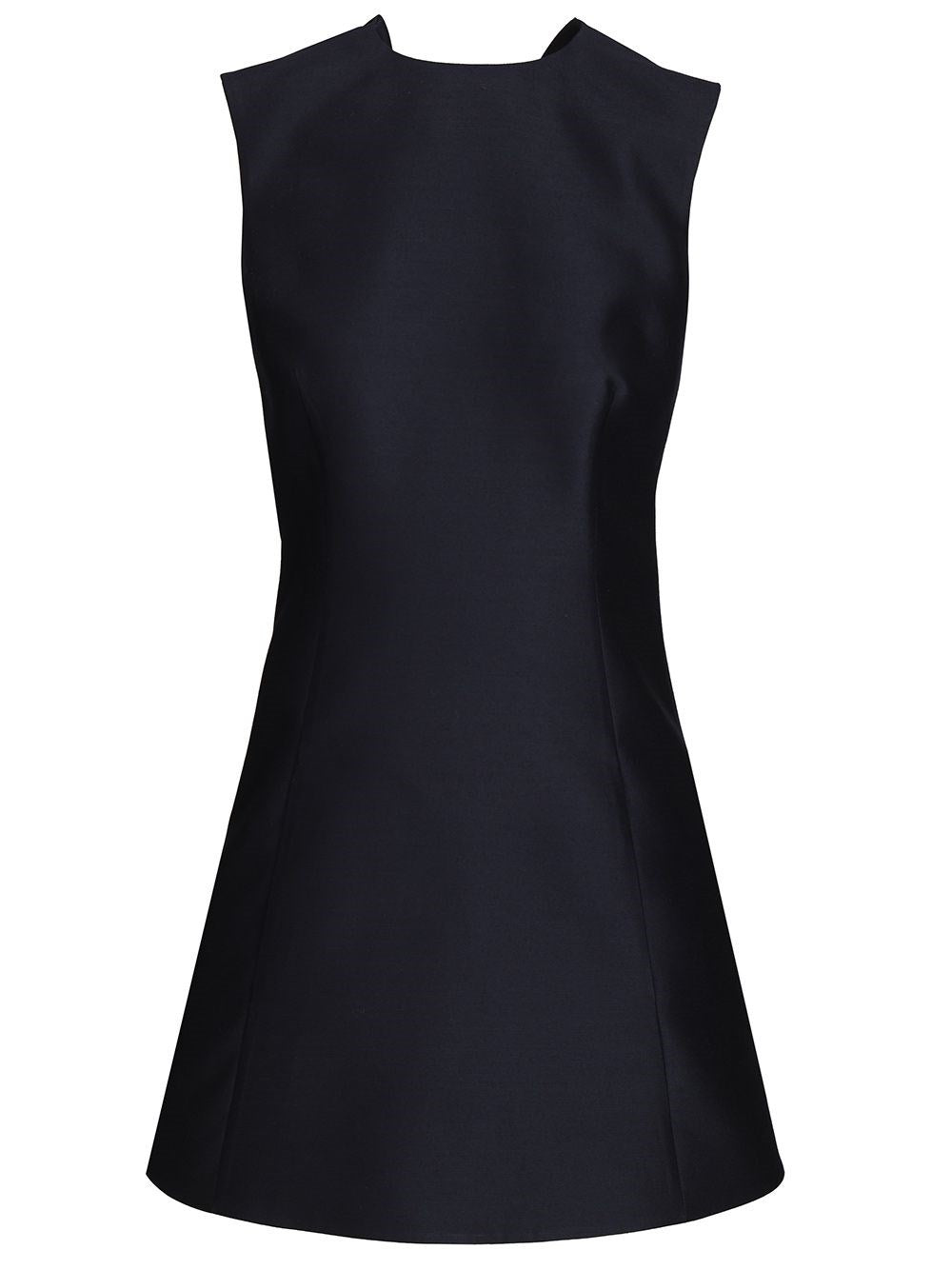 Balenciaga Women Mini Abito A Trapezio In Lana E Seta