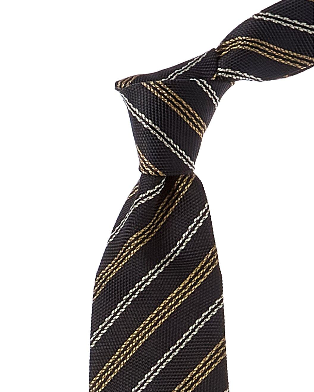 Brunello Cucinelli Diagonal-Stripe Silk Tie