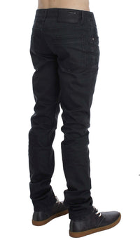 Acht Sleek Gray Slim Fit Italian Mens Men's Jeans
