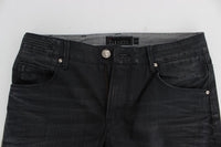 Acht Sleek Gray Slim Fit Italian Mens Men's Jeans