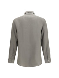 BRUNELLO CUCINELLI Brunello Cucinelli Men Easy-Fit Linen Shirt With Chest Pockets