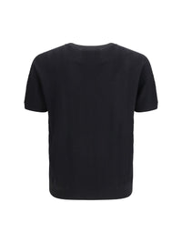 Giorgio Armani Men Short-Sleeved Cotton And Silk Sweater