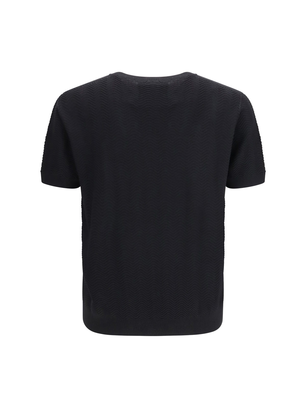 Giorgio Armani Men Short-Sleeved Cotton And Silk Sweater