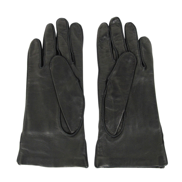 Bottega Venega Women's Black Leather Long Gloves 299241 1000