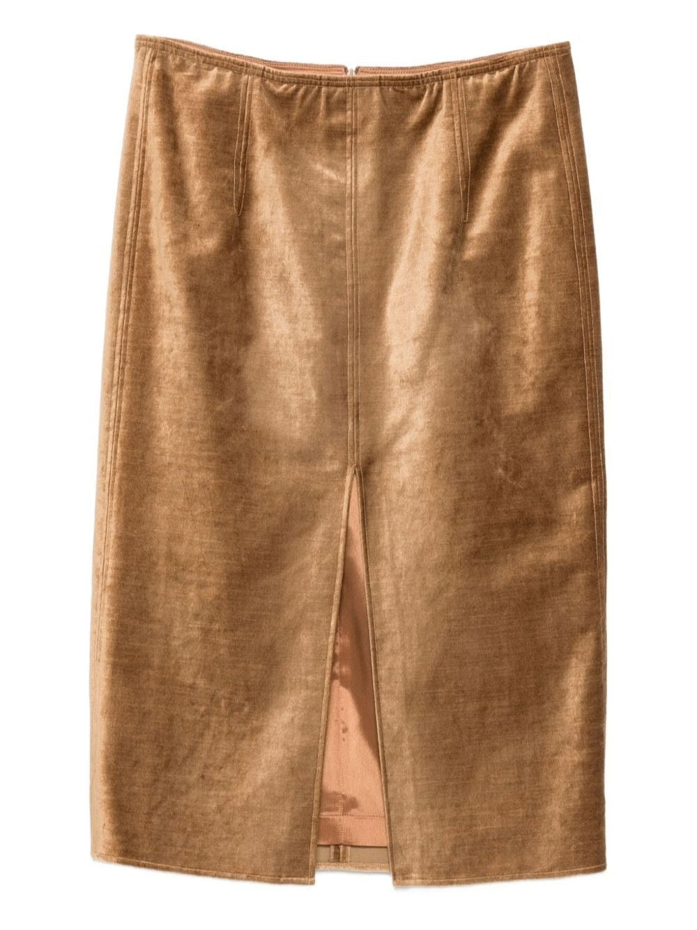 Forte_Forte Women Stretch Velvet Pencil Skirt