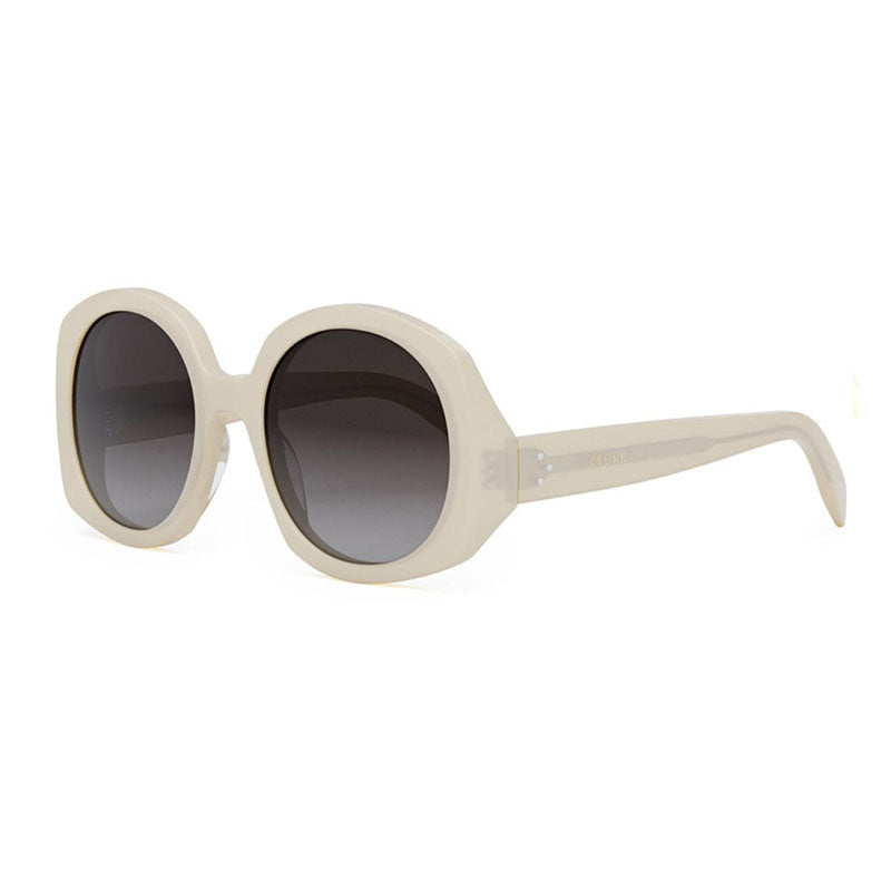 Celine Sunglasses Round Full Rim, Milky Cream Frame and Roviex Gradient Lens CL40242I25K