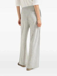 Brunello cucinelli Brunello Cucinelli Women Flower Lace Jersey Track Trousers