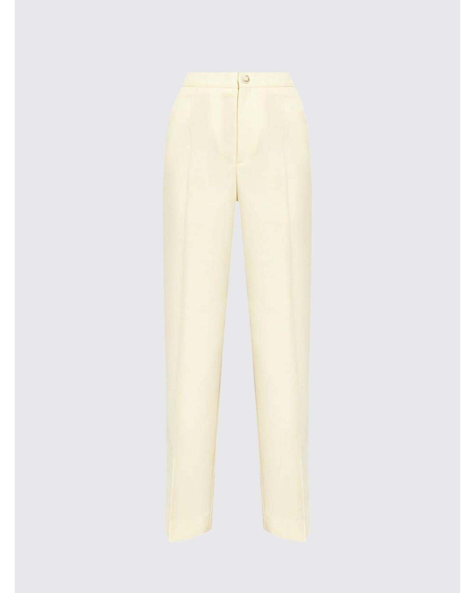 Moncler Straight Leg Trousers Women White Pants