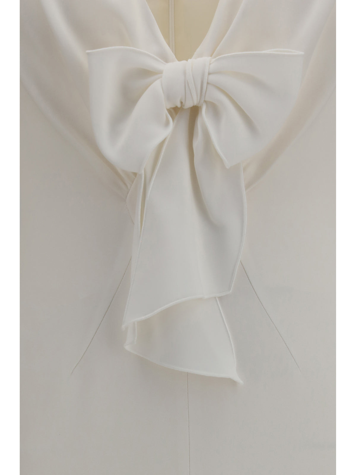 Alessandra Rich Women V-Neck Dress With Bow