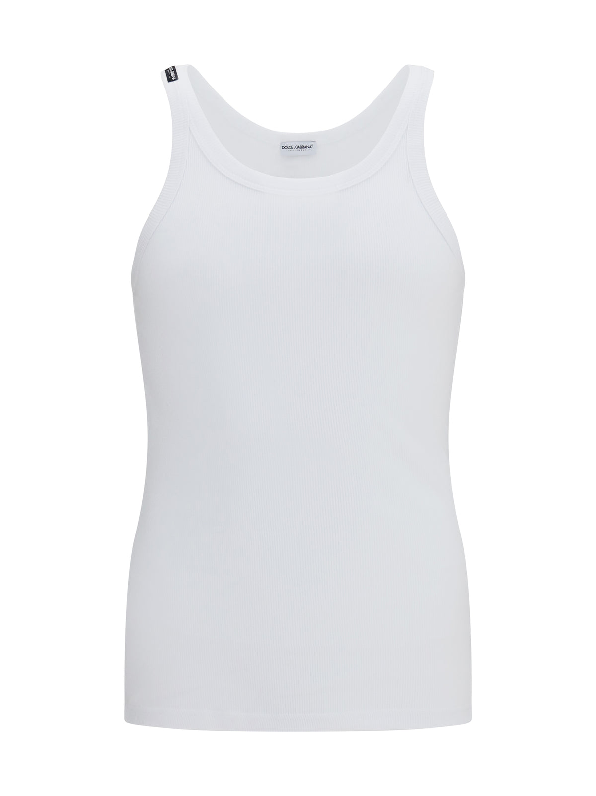 Dolce & Gabbana Men Marcello Ribbed Cotton Tank Top