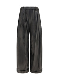 BRUNELLO CUCINELLI Brunello Cucinelli Women Baggy Nappa Leather Pants
