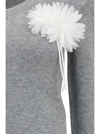 SELF-PORTRAIT Self-Portrait Women Wool And Cashmere Blend Jumper With Floral Corsage