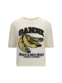 GANNI Ganni Women Alpaca Graphic Knit T-Shirt