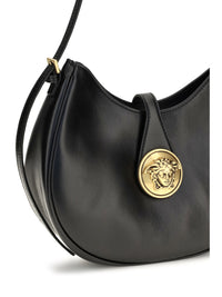 VERSACE Versace Women Small Emblème Hobo Lambskin Shoulder Bag