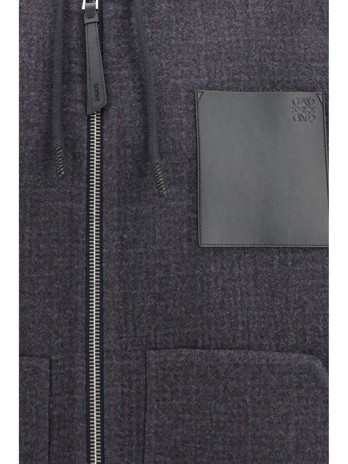 Loewe Men Wool Blend Hooded Jacket