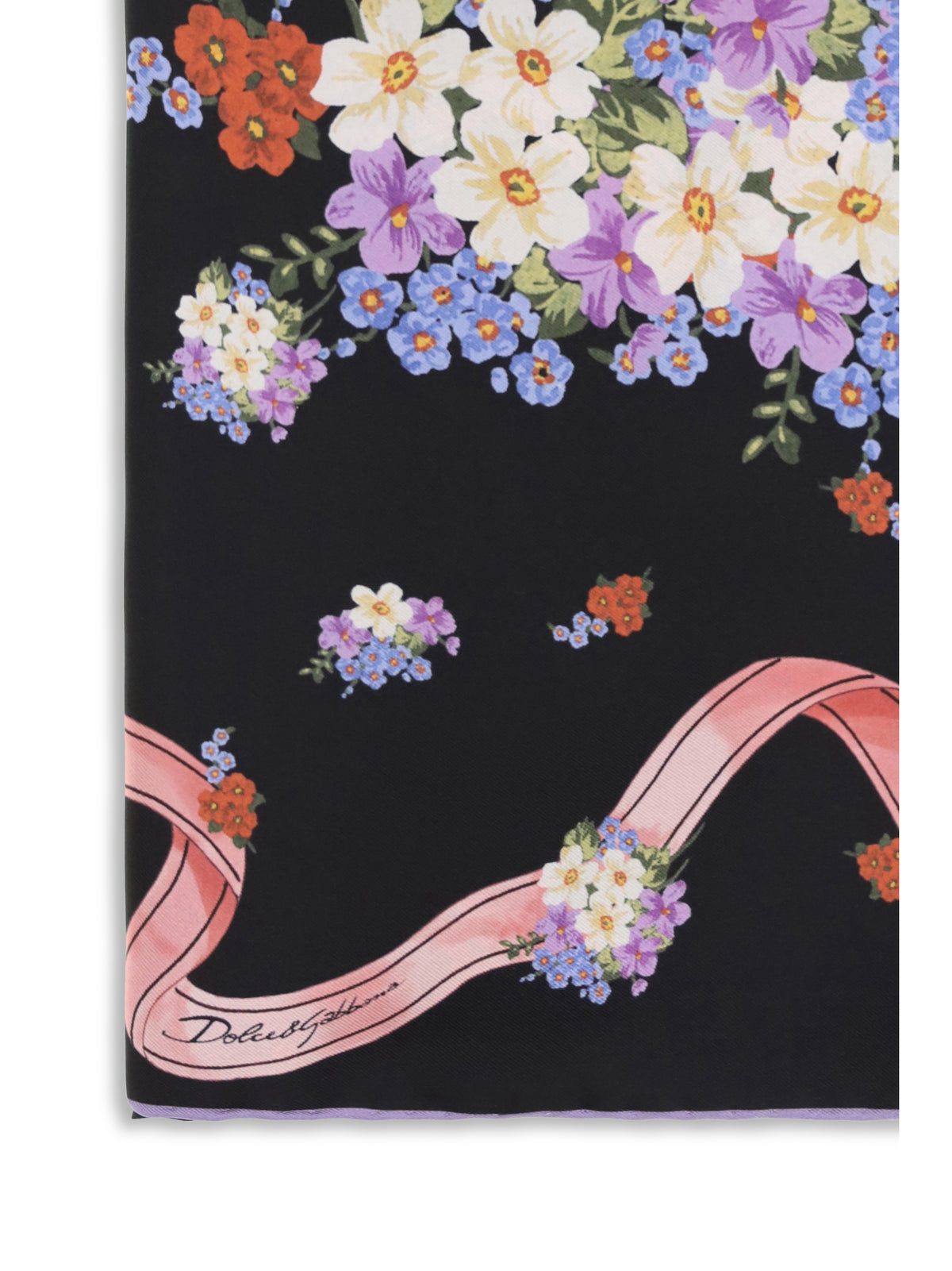 DOLCE & GABBANA Dolce & Gabbana Women Silk Scarf With Floral Print