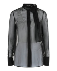 Valentino Womens Sheer Chiffon Blouse