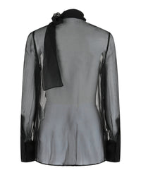 Valentino Womens Sheer Chiffon Blouse