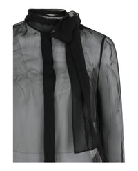 Valentino Womens Sheer Chiffon Blouse
