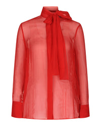 Valentino Valentino Womens Sheer Organza Blouse